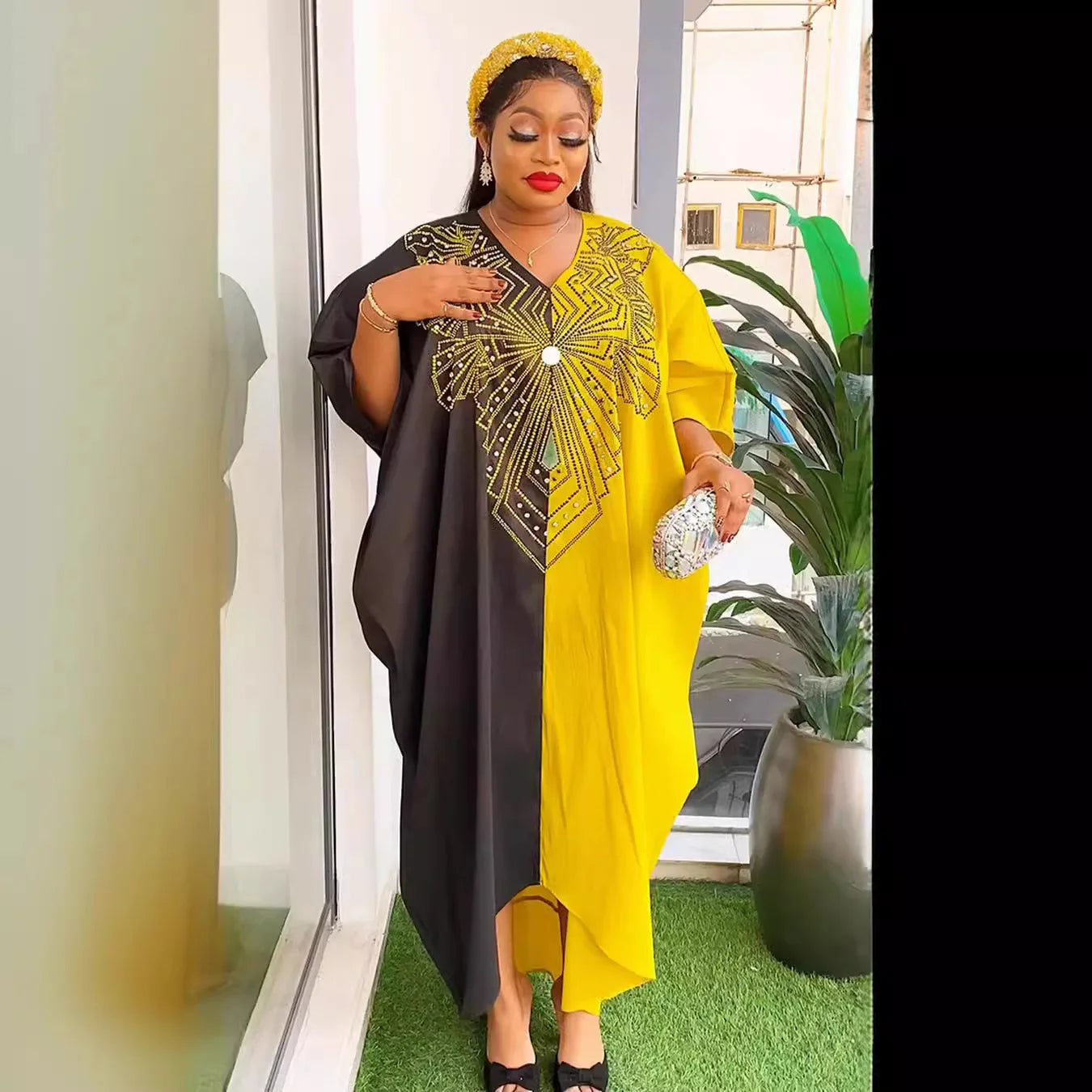 Maxy Dresses for Women Sequin Evening Gown Boubou Robe Ankara Dashiki Muslim Dress Morocco Kaftan Dubai Abaya Djellaba Caftan