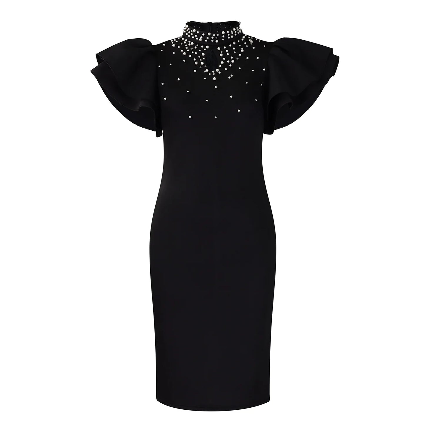 Dress Women Spring Summer Sexy Ruffle Sleeve Beaded Embroidery African Ethnic Party Evening Gown Maxi Dresses