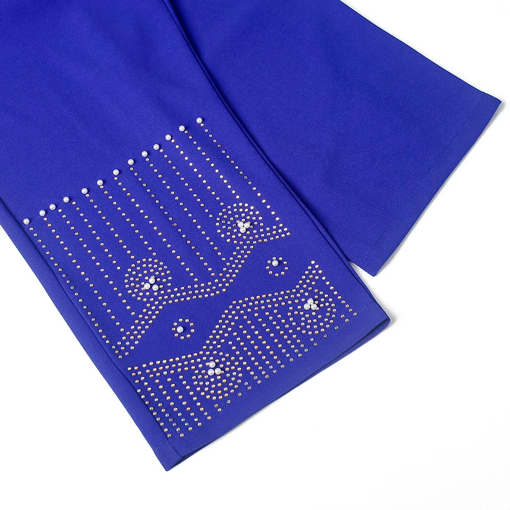 Amay 2 Piece Set Clothes New Dashiki Summer Fashion Suits Top And Trousers Plus Size Party Clothing for Lady