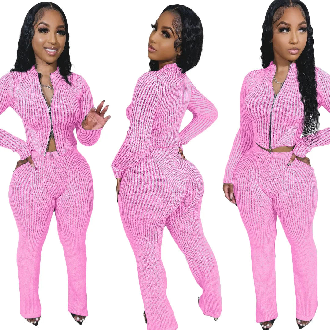 Maxy 2 Piece Women Set Dashiki African Clothes Summer Autumn New Fashion Long Sleeve Top And Pants Suit Party Lady Matching Sets