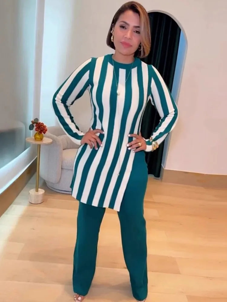 Maxy 2 Piece Women Sets Dashiki African New Arrival Denim Matching Sets Two Pieces Sets Top And Jeans Pants Suits Outfits Clothing