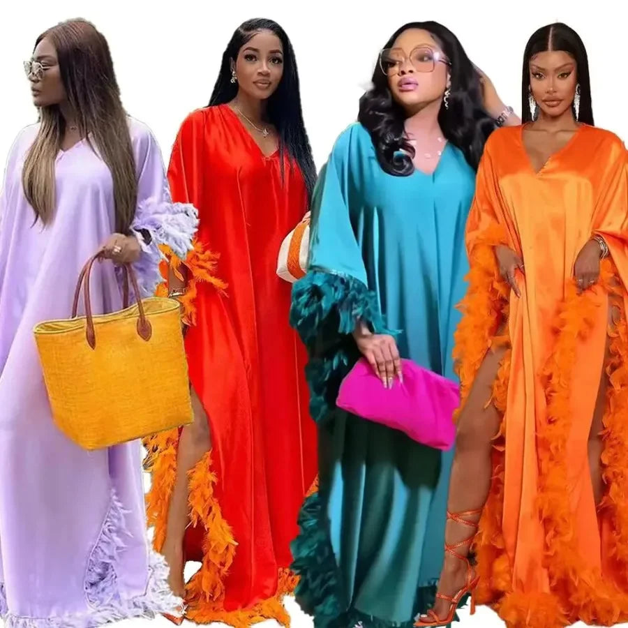 Maxy Women Dresses Fashion Satin Sliky Djellaba Muslim Dress Dubai Bat Sleeve Soft Shiny Abaya Dubai Turkey Muslim Islam Robe