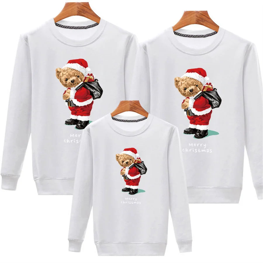 Family Christmas Sweaters Cute Deer Print Jersey Navidad Familia Pijama Christmas Couple Clothes Baby Family Matching Outfits