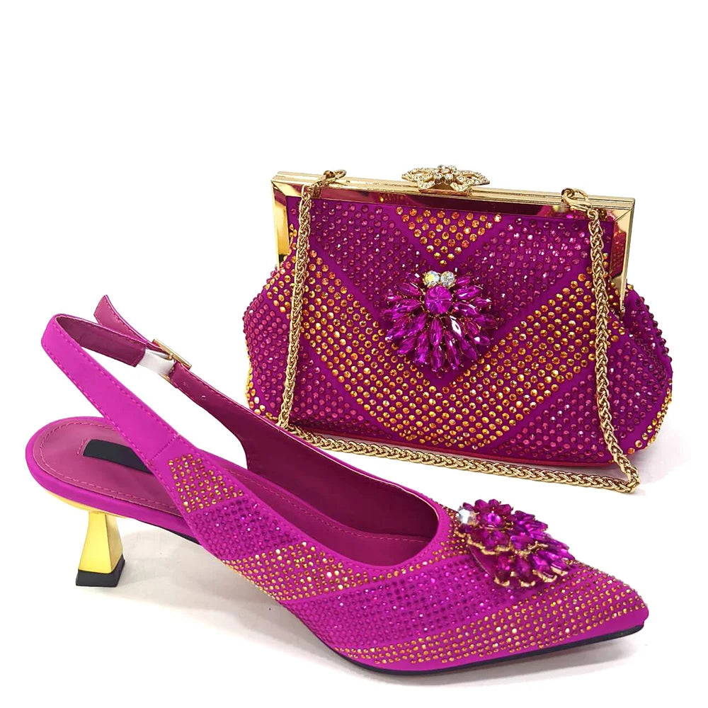 Maxy Fashion Shoes With Matching Bags For Wedding Women Shoes And Bag To Match For Parties Nigerian Shoes And Bag Set