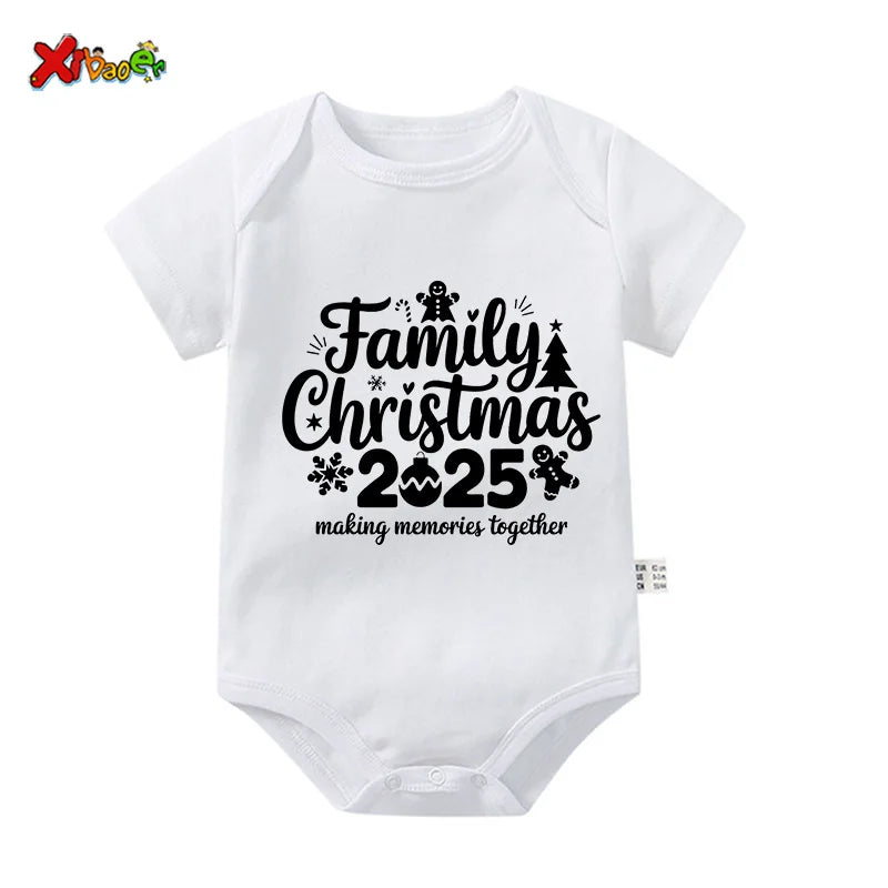 Family Matching Christmas Outfit Shirt 2025 Christmas Pajamas Set Matching Outfits Baby Girl Rompers Sleepwear Family Gift Shirt