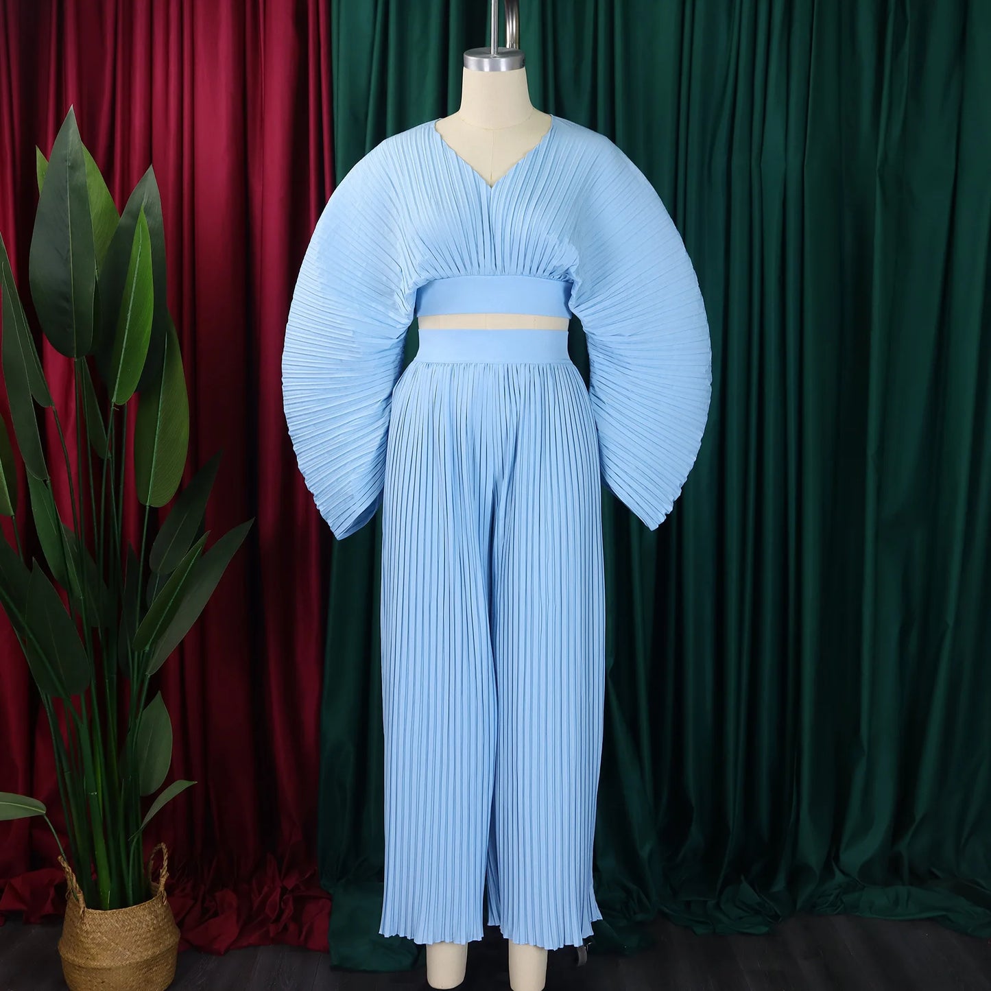 Maxy Luxury New in Matching African Sets for Women Elegant Lady Evening Solid Clothing Plus Size Dashiki Top and Pants Suits