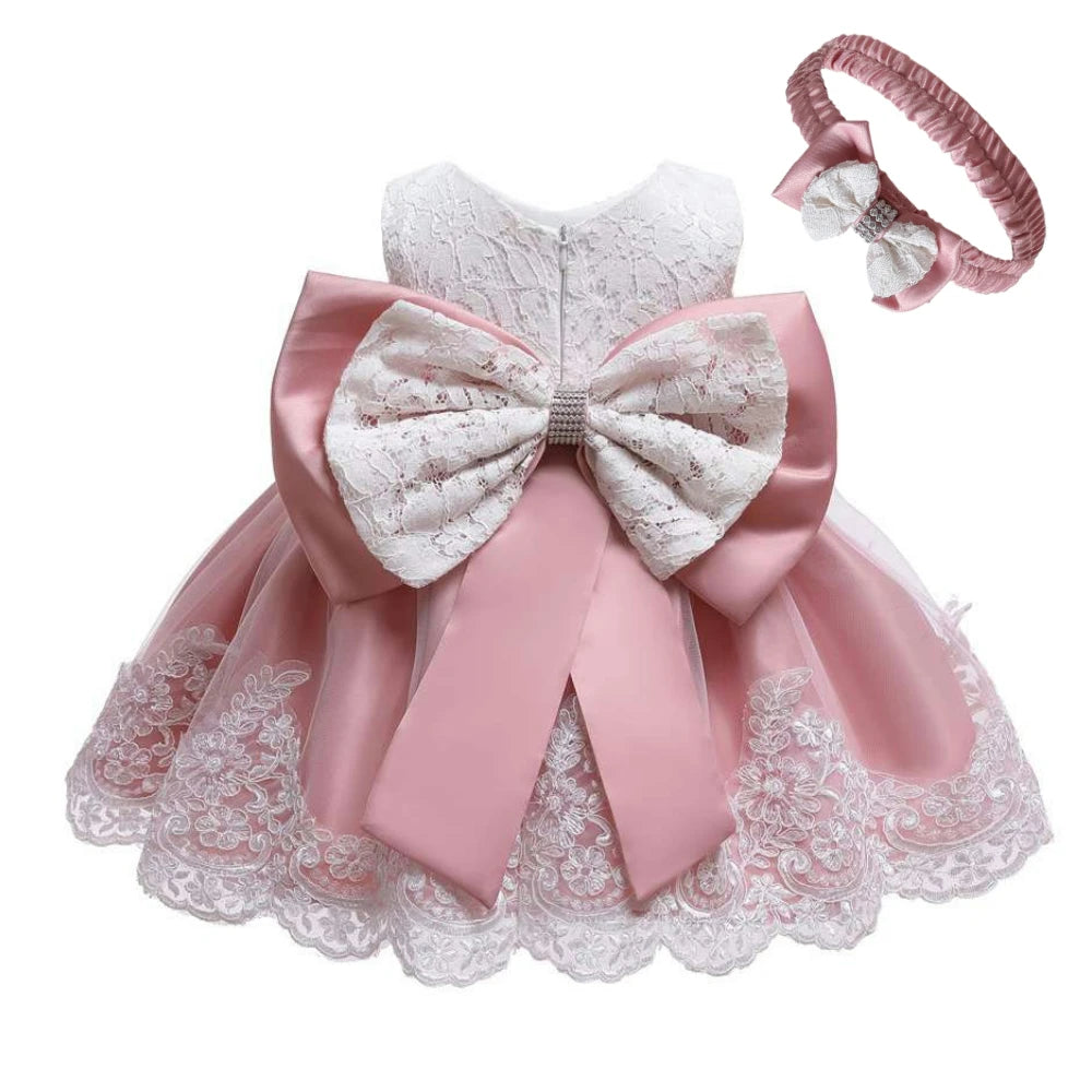 Maxy Hot Selling 0-5 Years Girl Dress Red Princess Party Dresses For Baby 1 year Girls Toddler Christening Gown Newborn Kids Clothes
