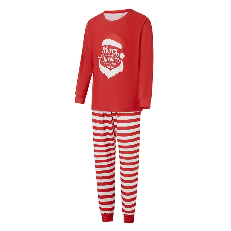 Festive Family Matching Pajamas Set with Reindeer Print Tops and Cozy Plaid Pants for Christmas Sleepwear