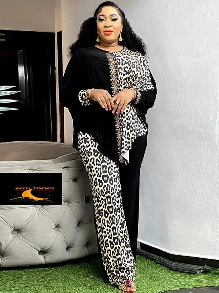 Maxy 2 Piece Women Sets Dashiki African New Arrival Spring Autumn Matching Sets Two Pieces Sets Top Pants Suits Outfits Clothing