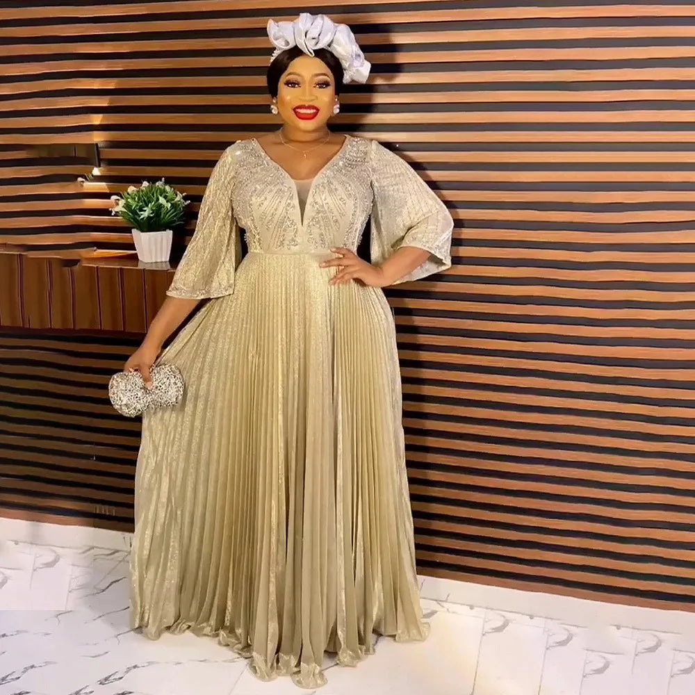 Amay Plus Size African Party Long Dresses for Women New Dashiki Ankara Wedding Evening Gowns Turkey Outfits Robe Africa Clothing