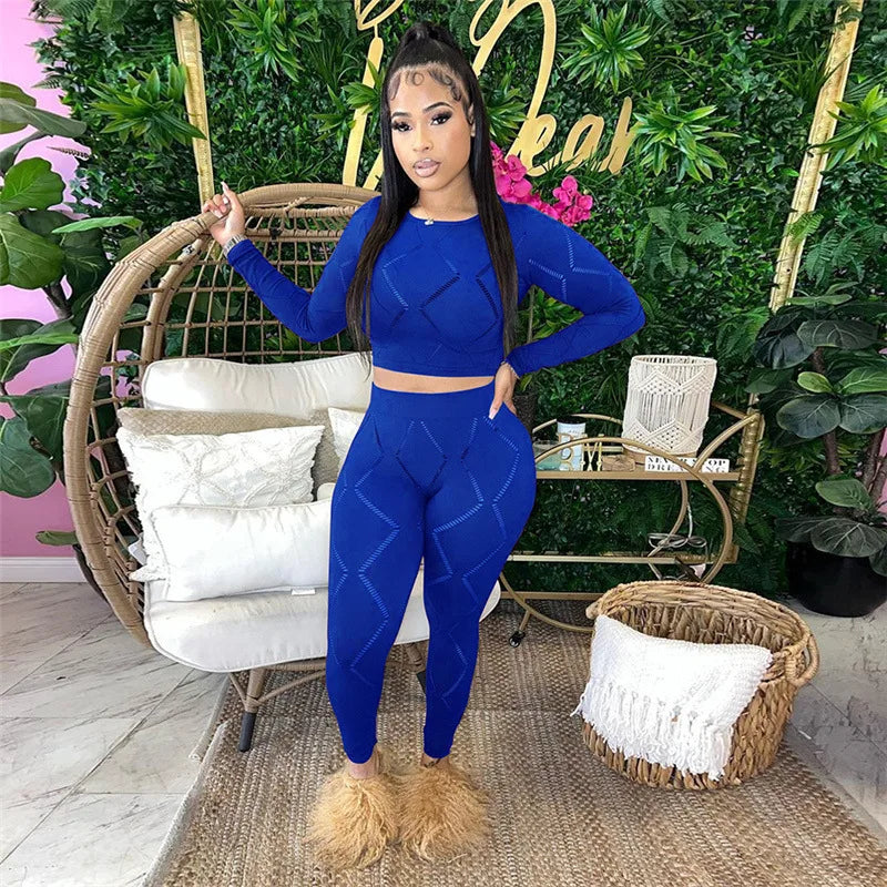 Maxy Women Tracksuit Seamless Yoga Set Workout Sportswear Gym Clothing Fitness Crop Top High Waist Leggings Sports Suits