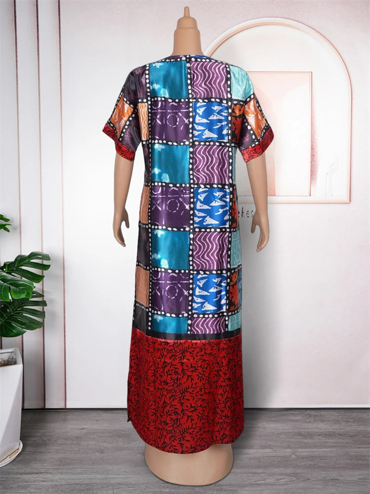 Maxy Party Dresses For Women African Dashiki Print Maxy Robes Turkey Dubai Kaftan Abayas Africa Clothing Evening Gown Boubou