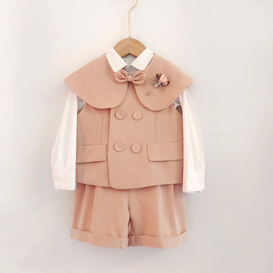 Maxy Baby Photography Clothes Set Boy Girl Pink Fashion Clothing Suit Infant  Christening Outfit Kids Baptism Clothes Set Dress