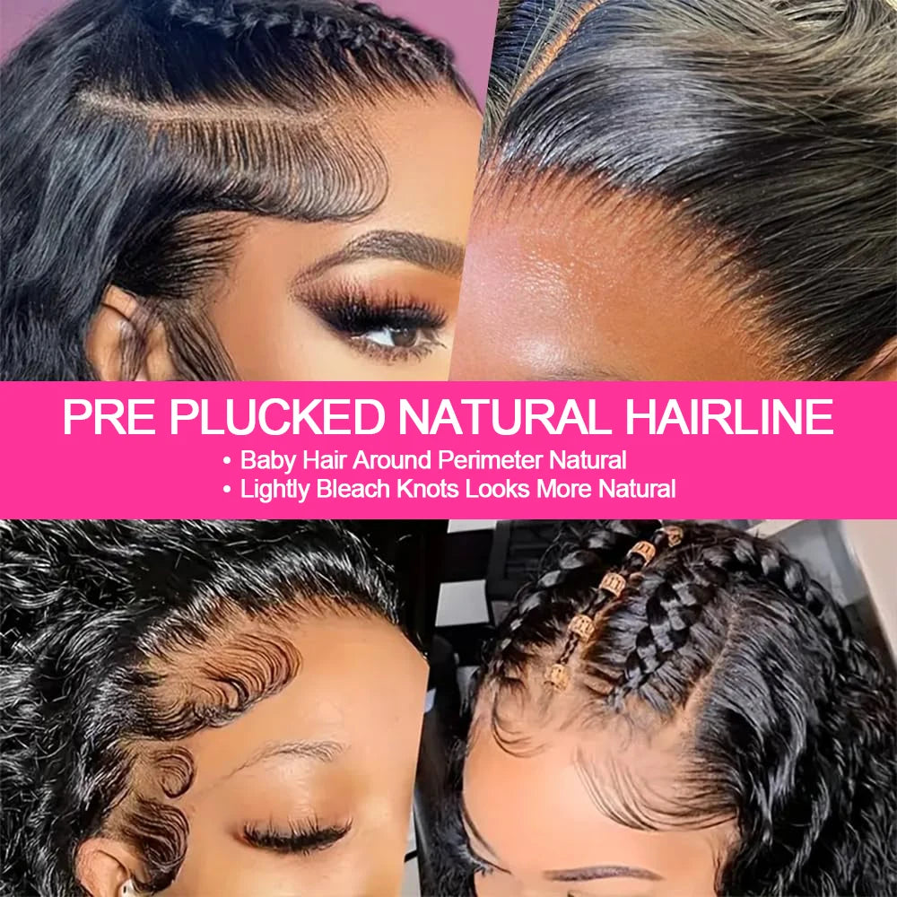 Short Bob Wig Human Hair 250% Density 13x4 13x6 HD Transparent Lace Frontal Wig Pre Plucked Wear Go Glueless Straight Wigs Huma