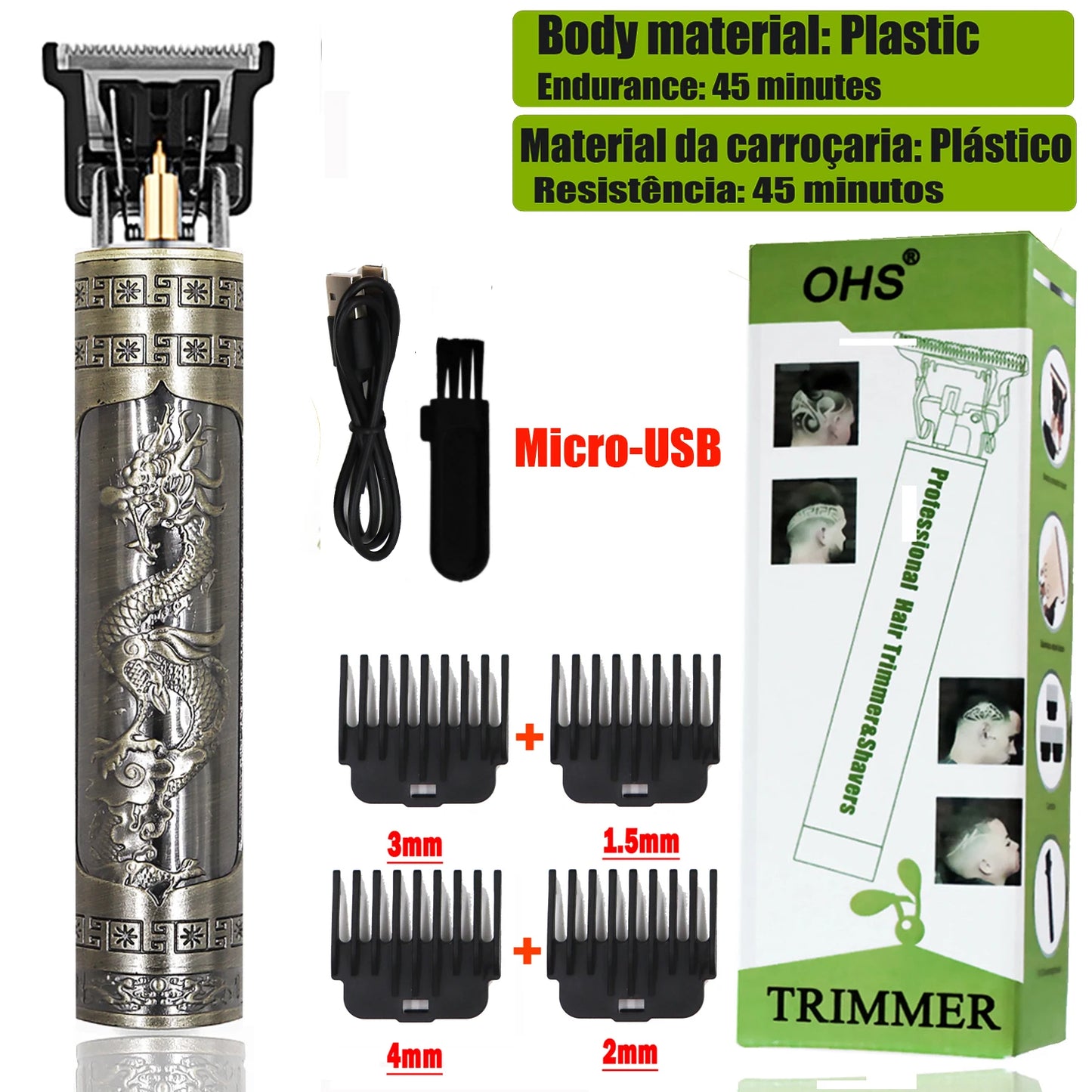 Maxy New Retro T9 Hair Clipper For Men, Electric Shaver, Rechargeable Hair Clipper, Portable Cordless Beard Trimmer