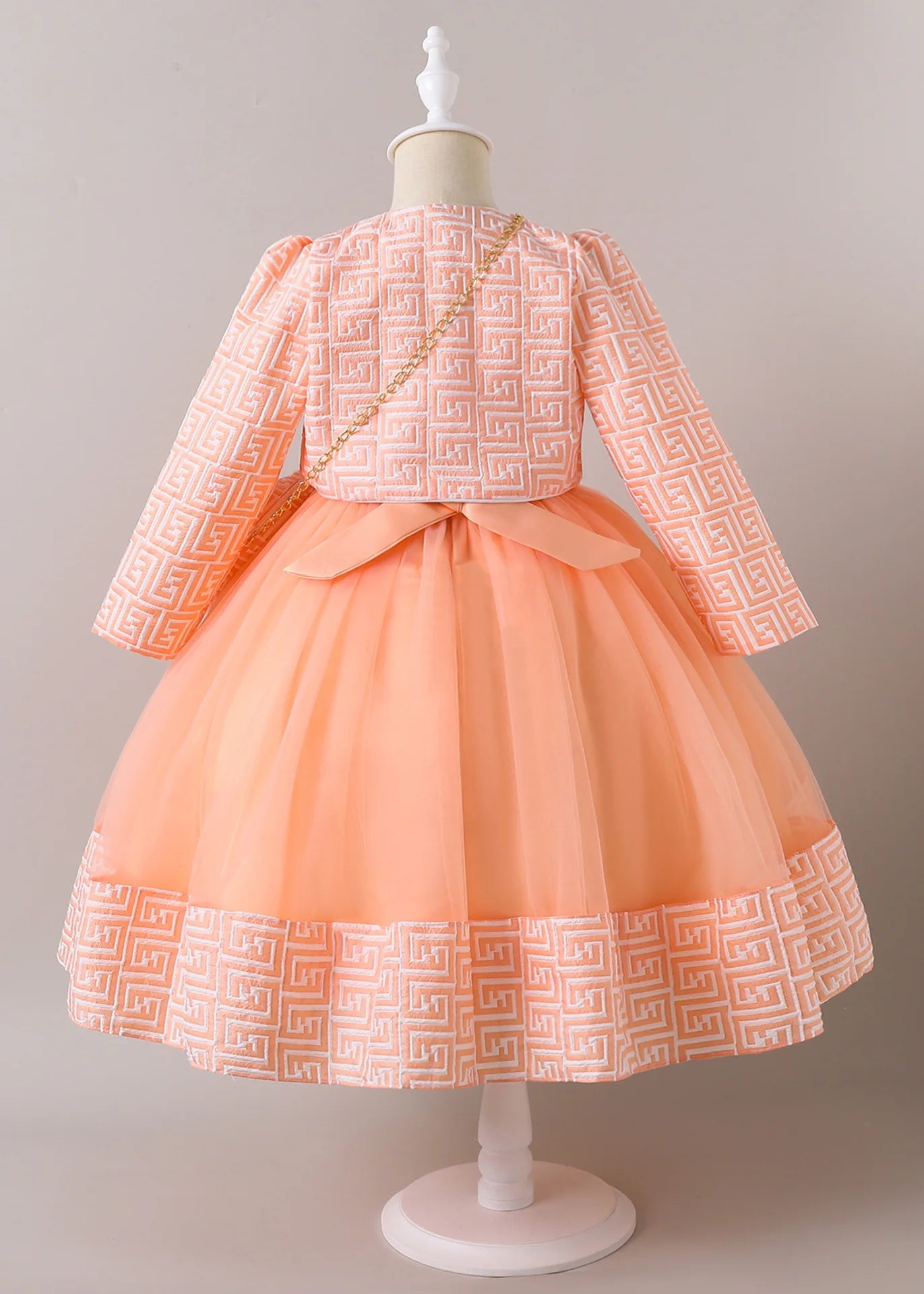 Maxy Kid Girl Party Dress for Wedding 2PCS Children Girls' Clothes with Elegant Bag Kids Evening Dresses 3-10Y