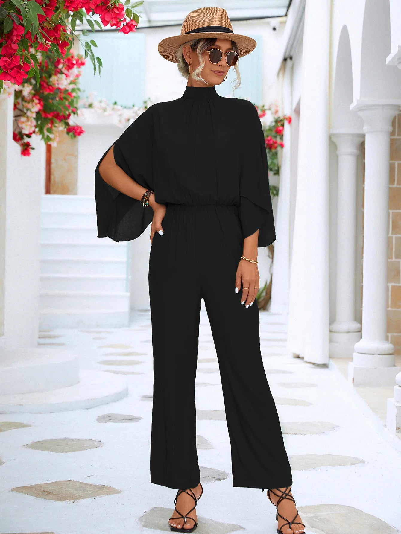 Maxy Spring and Summer New Products Hot Selling Women's Standing Collar Jumpsuit