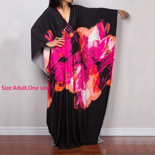 Maxy Long Dress Summer Sunscreen Smock Casual Loose Swimsuit Cover Up Dress Vacation Bathing Suit Bikini Cover-Ups for Women