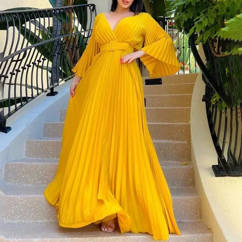 Maxy Plus Size African Party Dresses for Women New Summer Chiffon Long Maxi Dress Elegant Kaftan Muslim Gown Africa Clothing
