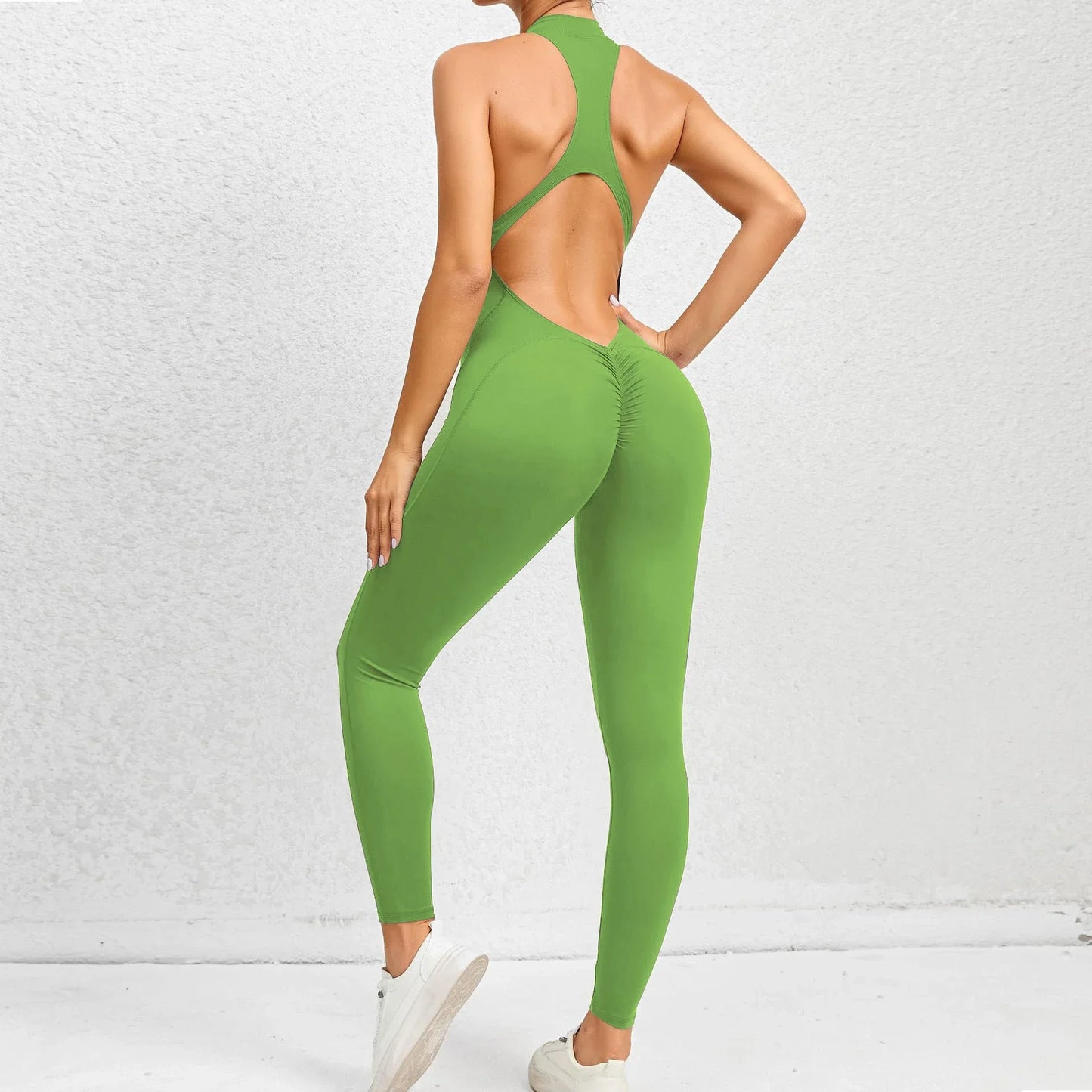 Seamless Yoga Set Jumpsuits One-Piece Zipper Sports Fitness Female Gym Fitness Beauty Back Running Training Tracksuits for Women