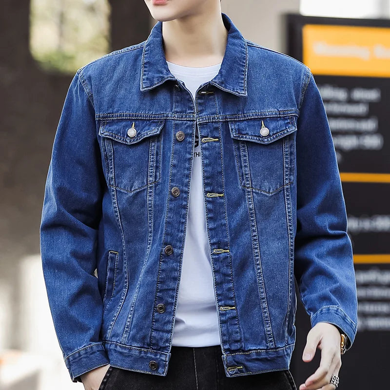 Maxy Autumn and Winter New Men's Classic Fashion All-Match Denim Jacket Men's Fleece Thickening Warm High-Quality Jacket S-5XL