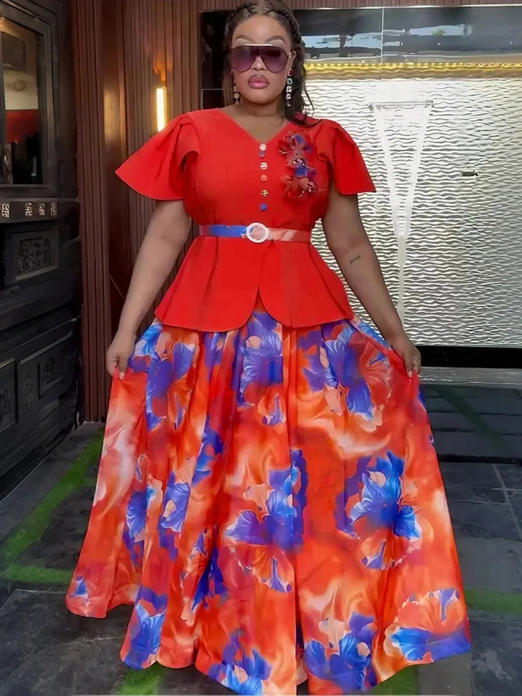 Maxy Party Dresses for Women New Fashion Dashiki Ankara Wedding Evening Gown Elegant Turkey Muslim Maxy Dress