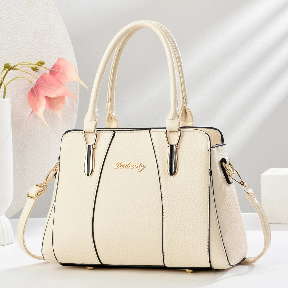 Maxy Stripe Color Matching Fashion Women Handbag Large Capacity Tote Bag Marble Texture Unique Design Hand Bag With Strap Crossbody