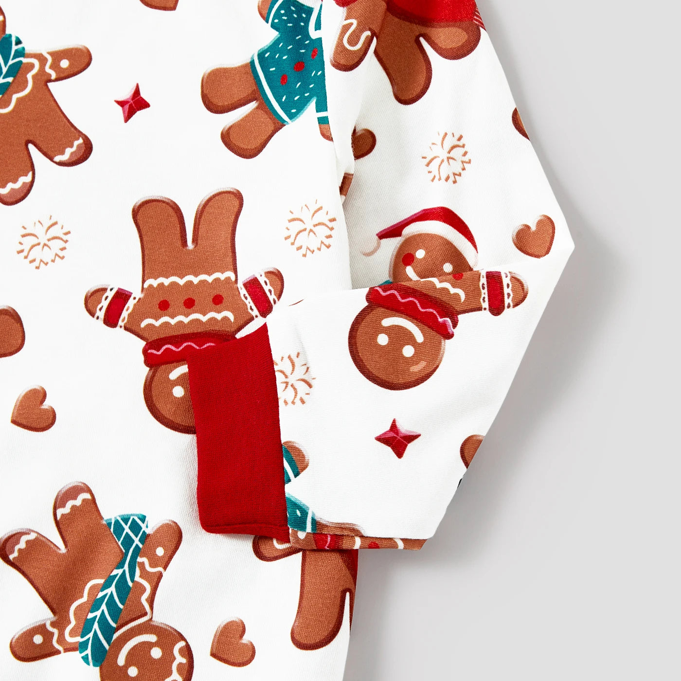 PatPat Christmas Cartoon Gingerbread Man Allover Print Family Matching Pajamas Sets (Flame Resistant)