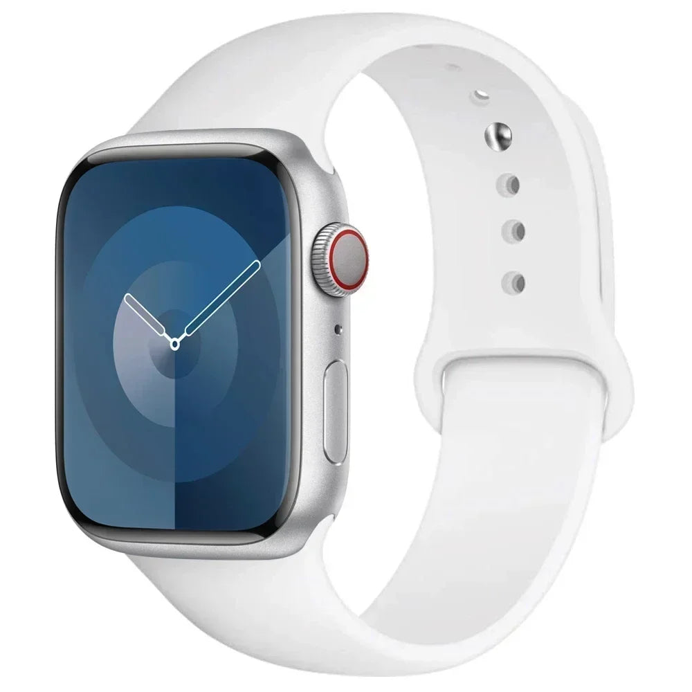 Maxy Silicone Band For Apple Watch strap 44mm 45mm 40mm 41mm 42-46mm sport bracelet iwatch series 8 7 6 5 4 9 10 11 SE-Ultra 2/3 49mm
