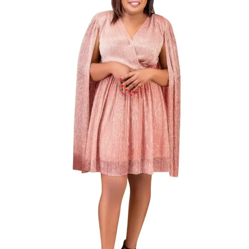 Amay Dresses for Women Elegant Spring Summer Dashiki Midi Dress Ladies Traditional African Clothing Fairy Dreaes