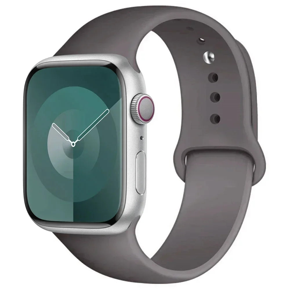 Maxy Silicone Band For Apple Watch strap 44mm 45mm 40mm 41mm 42-46mm sport bracelet iwatch series 8 7 6 5 4 9 10 11 SE-Ultra 2/3 49mm