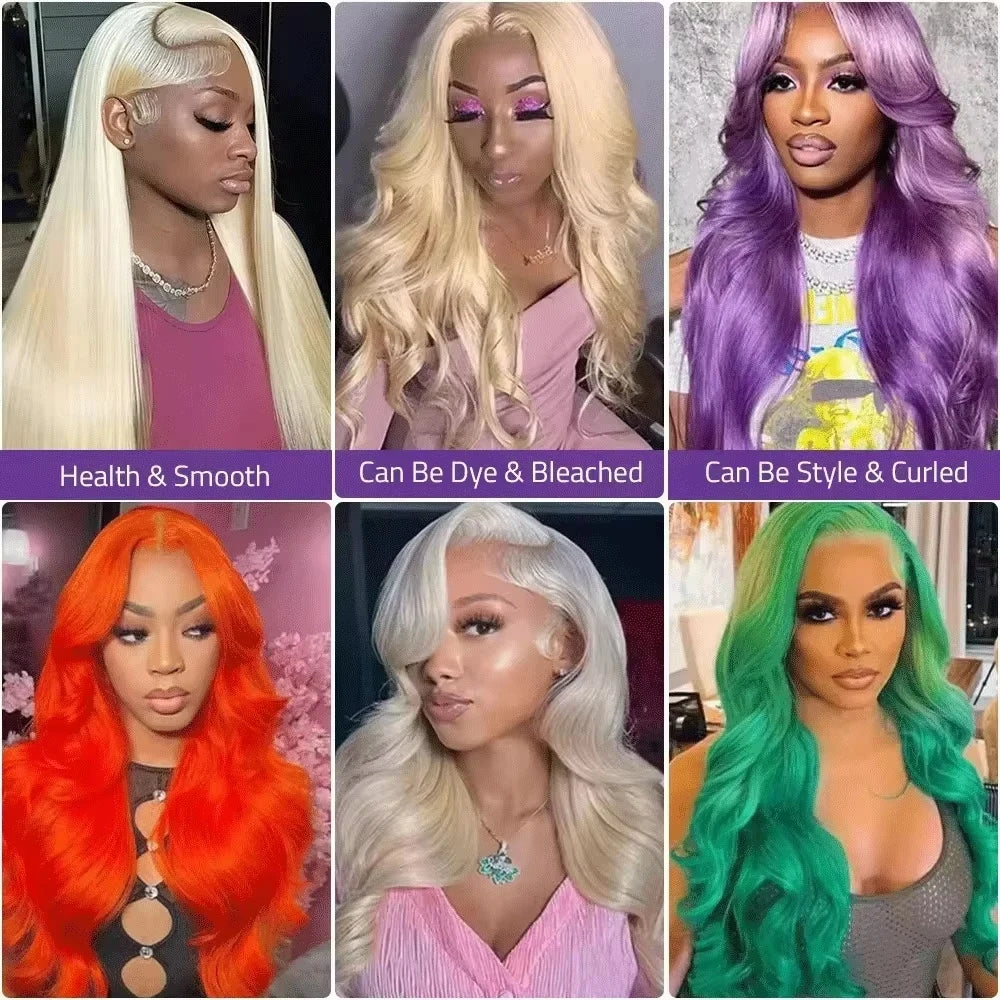 Maxy High Density Honey Blonde 613 Colored Bone Straight Human Hair 13x4 Max Lace Frontal Wig 13x6 HD Lace Front Wigs For Women