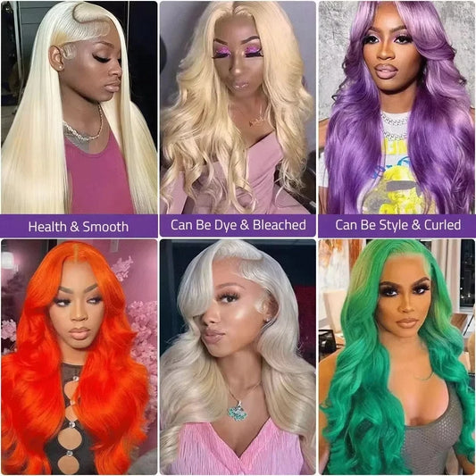 Maxy High Density Honey Blonde 613 Colored Bone Straight Human Hair 13x4 Max Lace Frontal Wig 13x6 HD Lace Front Wigs For Women