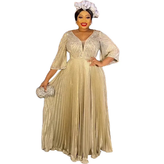 Amay Plus Size African Party Long Dresses for Women New Dashiki Ankara Wedding Evening Gowns Turkey Outfits Robe Africa Clothing