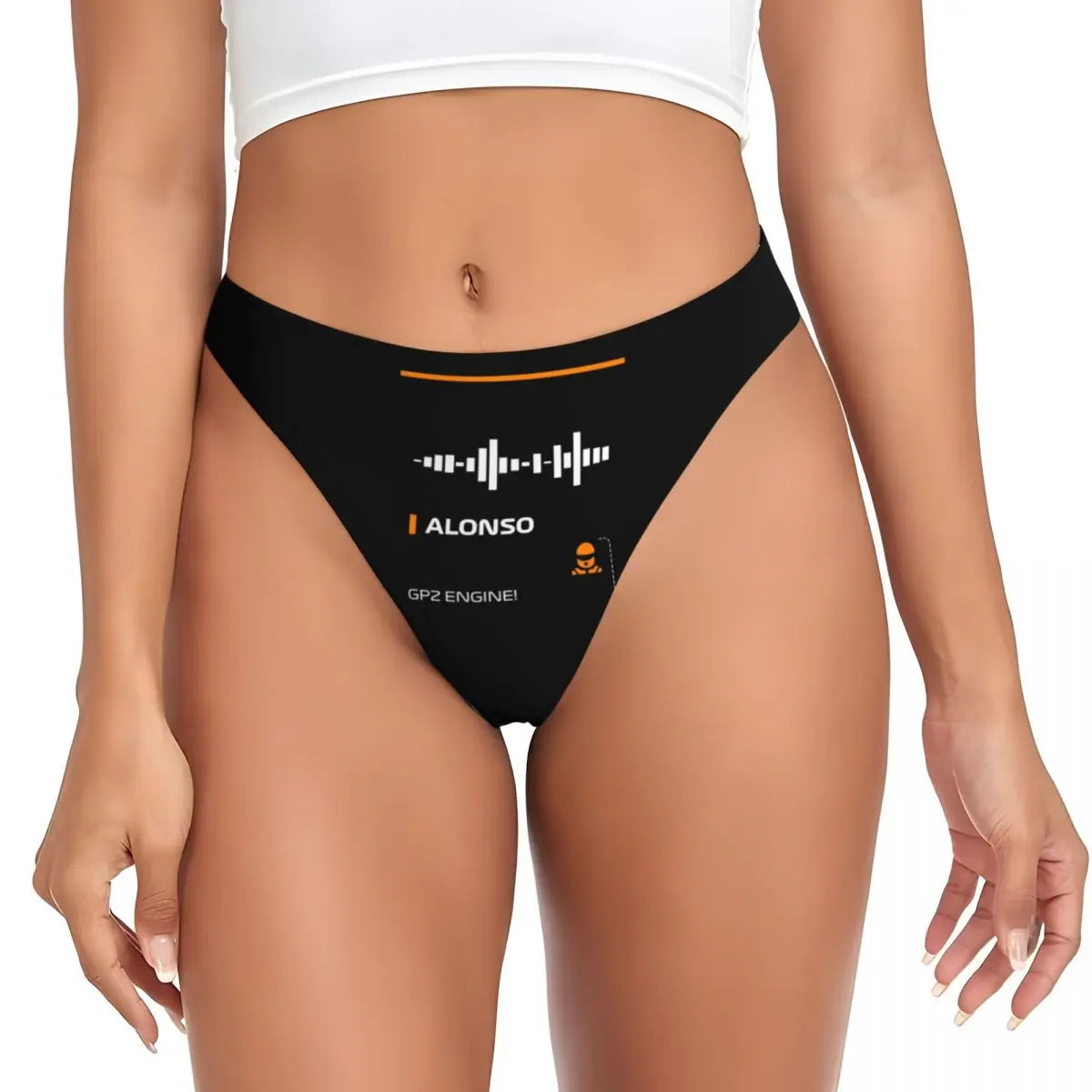 Maxy Custom Women's Alonso Motor Racing G-string Thong Breathable Number 14 Panties Underwear