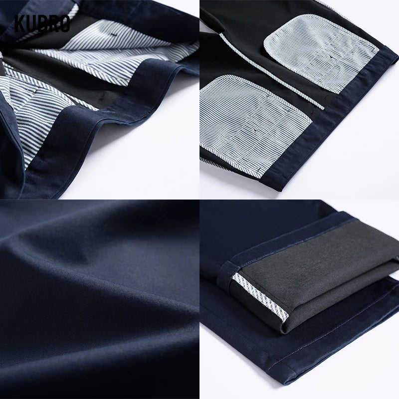 Maxy High Quality Men's Clothing Autumn Winter Office Business Casual Suit Trousers American Elegant Loose Straight Cargo Pants