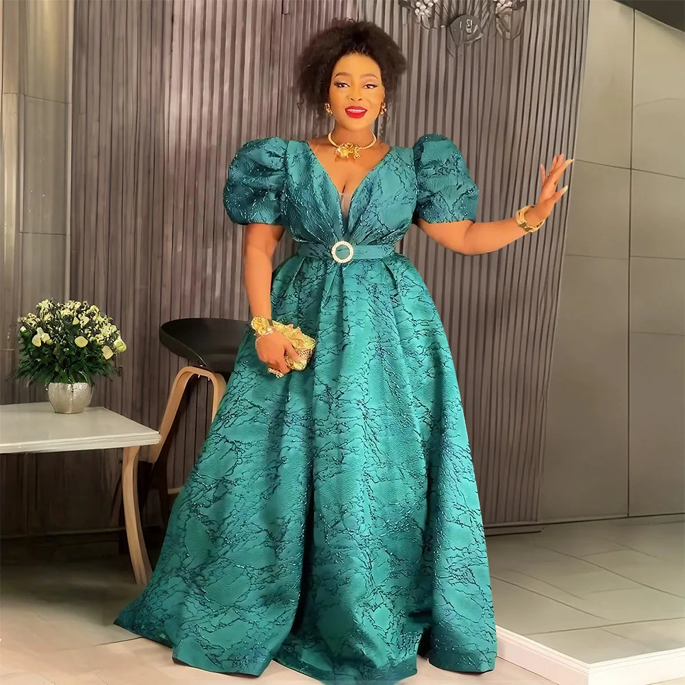 Amay Plus Size Evening Dresses for Women Luxury Gown Elegant Turkey Muslim Wedding Party Long Dress Ankara Ladies Clothing