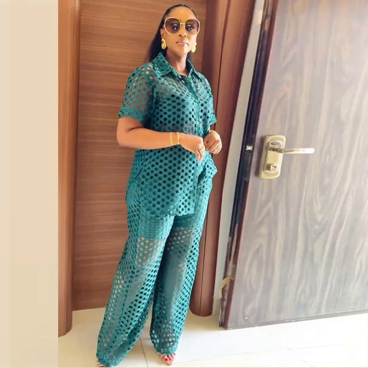 Maxy Plus Size 2 Piece Matching Sets Women Outfits African Clothes for Women Ankara Tracksuits Set 2024 Winter New Clothing