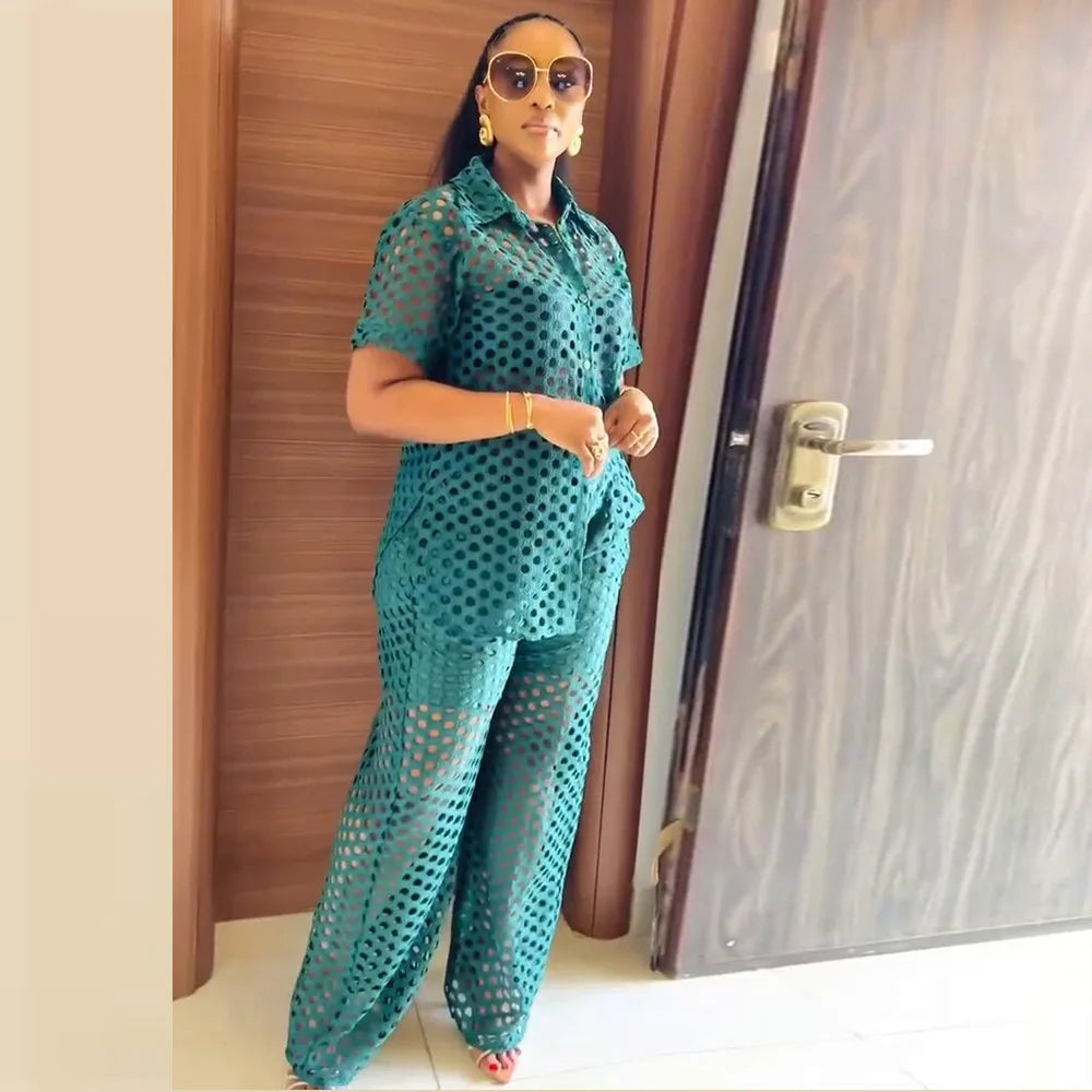 Maxy Plus Size 2 Piece Matching Sets Women Outfits African Clothes for Women Ankara Tracksuits Set 2024 Winter New Clothing