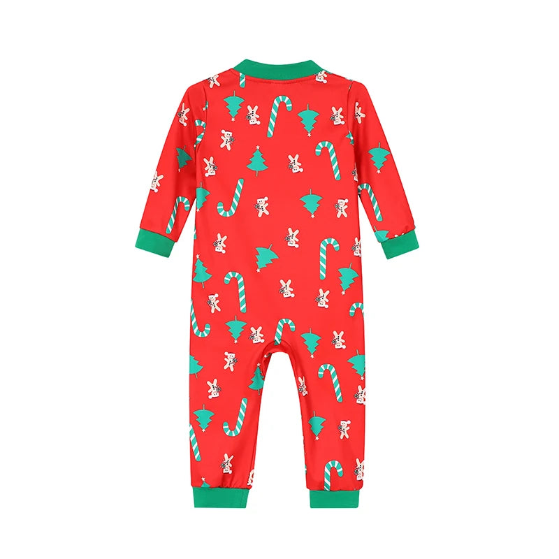 Matching Family Christmas Pajamas Set with Festive Letter and Holiday Print for Dad Mom and Kids - Cozy Sleepwear for the