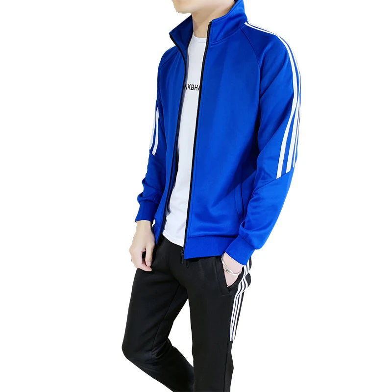 Maxy Autumn And Winter New Men's Sports Running Suit Youth Plus Fleece Sweater Plus Fleece Korean Version Of The Trend