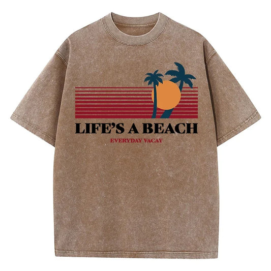 Macy Life'S A Bea Evertday Vacay Printed T Shirts Femme Chic S-Xxxl T-Shirts Design Casual Tee Shirt Senior Street Short Sleeve