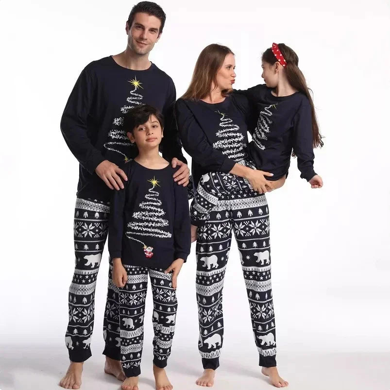 Fashion Women Men Family Christmas Pajamas New Year Costume Children Mother Kids Clothes Matching Outfits Christmas Pajamas Set