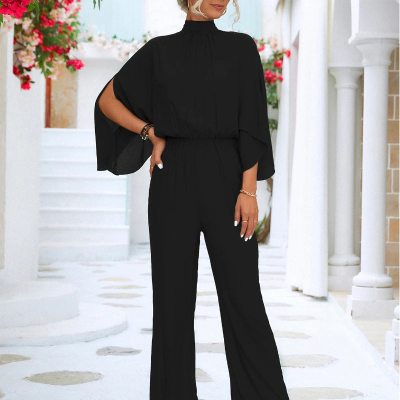 Maxy Spring and Summer New Products Hot Selling Women's Standing Collar Jumpsuit