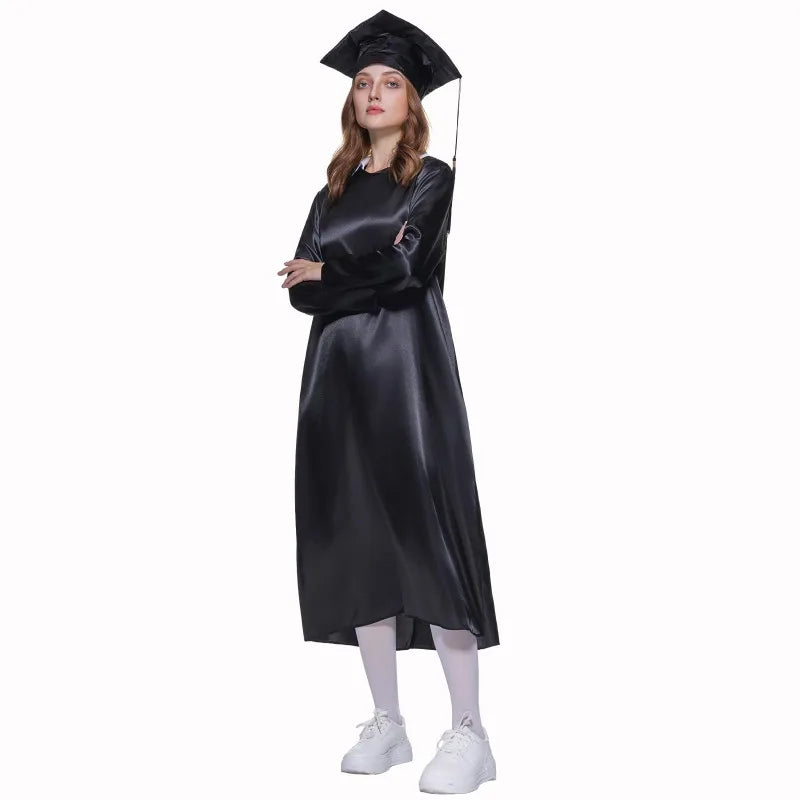 Maxy Unisex Graduation Cap Gown Tassel Set for Adult, High School & College Graduates Robe for Men Women Carnival Party