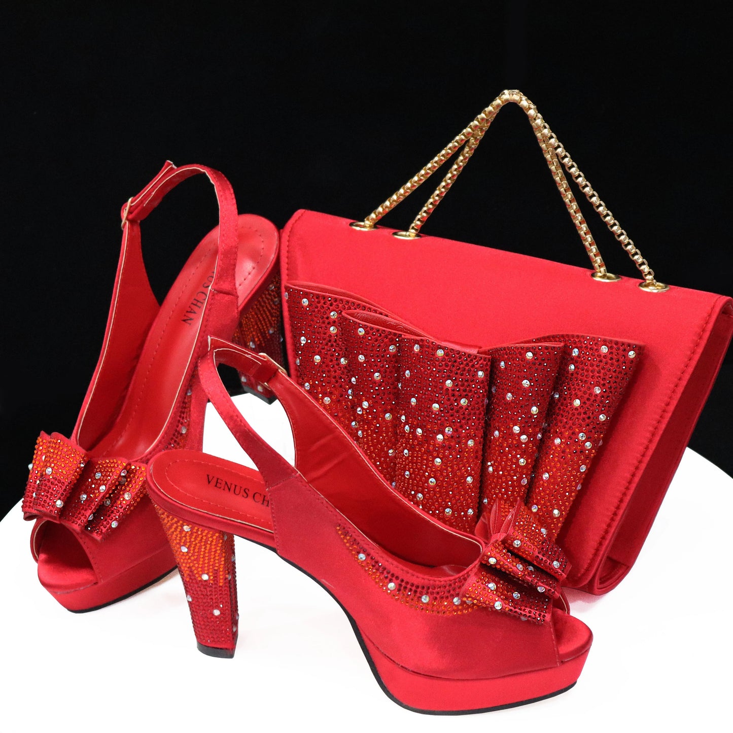 Maxy Doer show beautiful Italian gold Shoes and Bag Sets for Evening Party With Stones Italian Leather Handbags Match Bags! HTY1-1