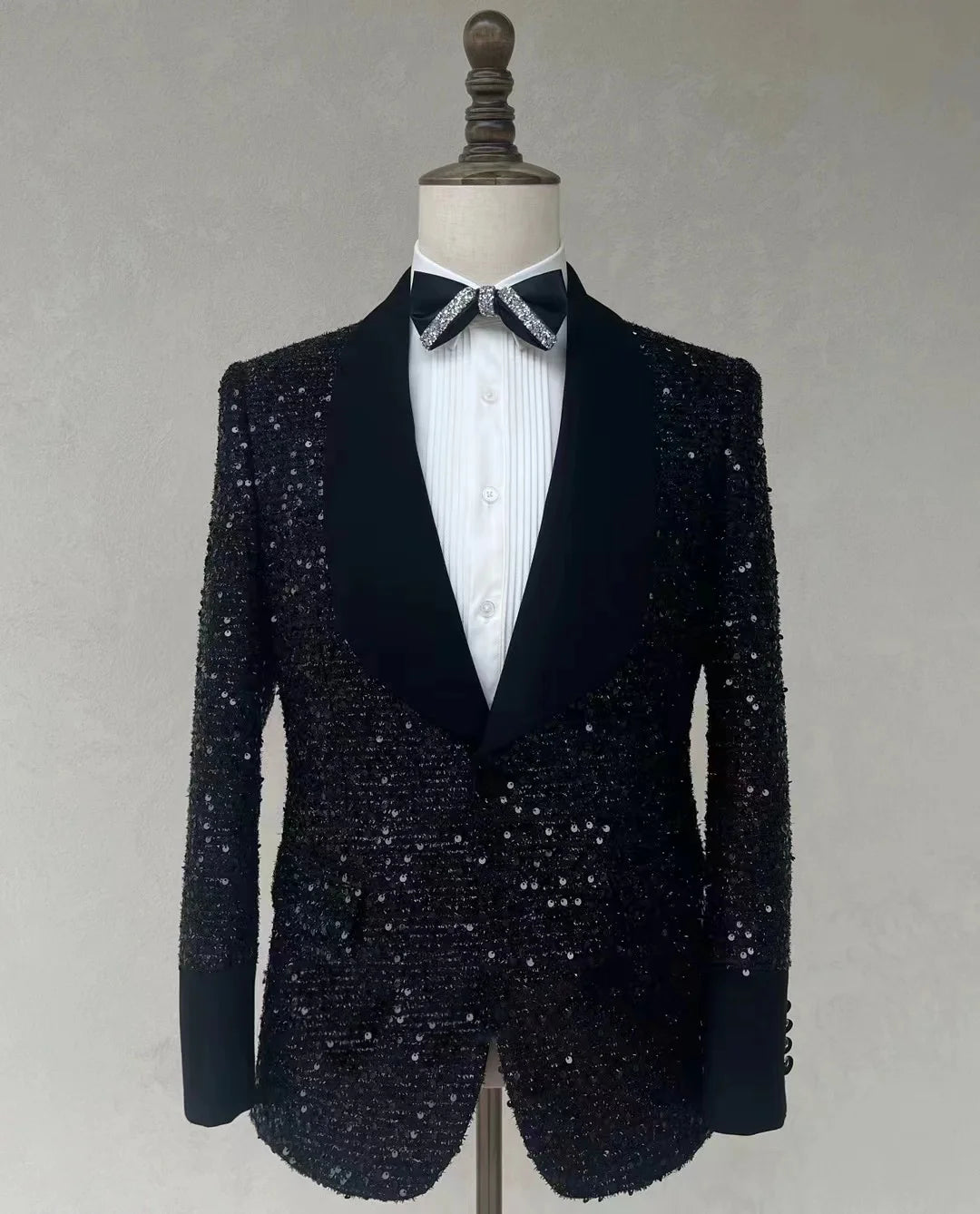 Visco Custom Latest Design Fashion double breasted Wedding for Suits Men's Formal sequins Blazers Party