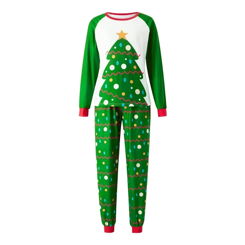 Max Christmas Family Matching Pajama Sets Cute Christmas Tree Elk Sleepwear Holiday PJS Sleepwear for Couples Kids Baby