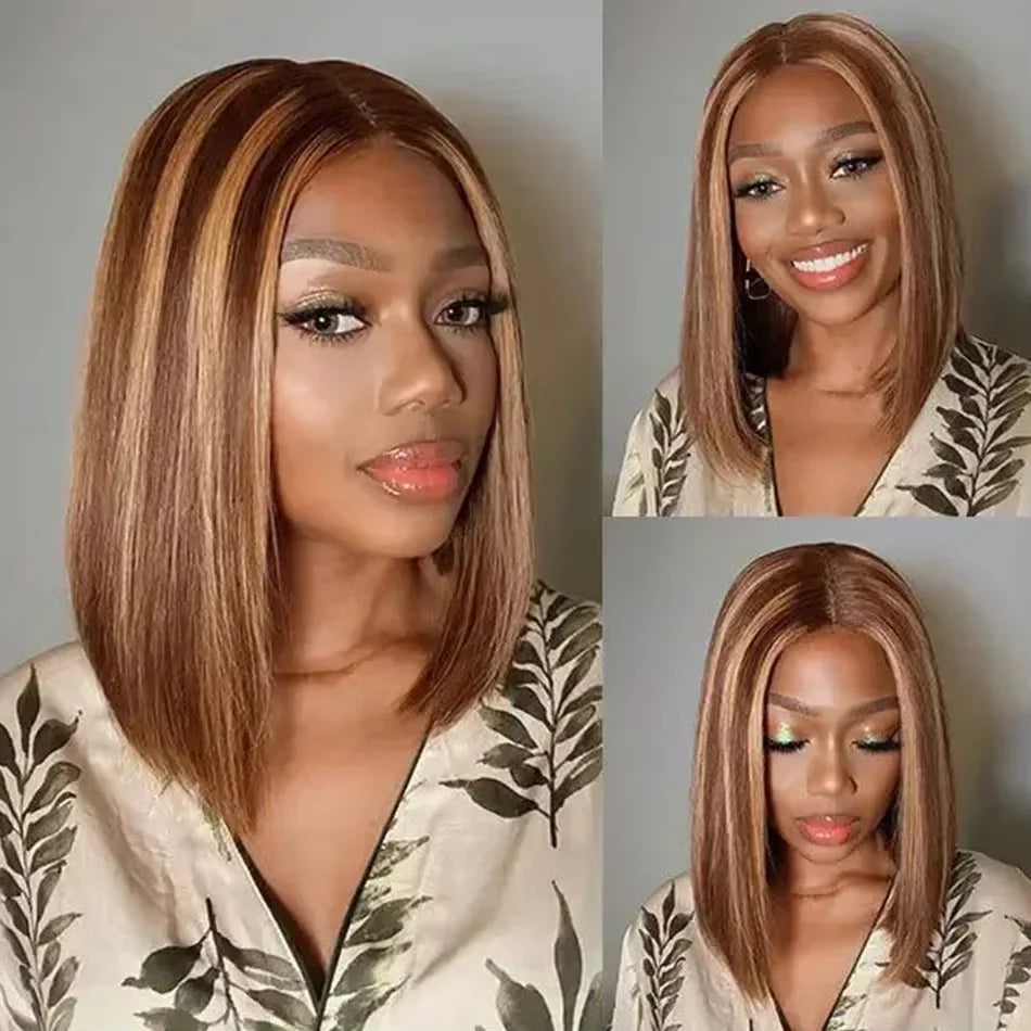 Maxy Wear And Go Glueless Wigs Human Hair Bob Straight Pre Cut Lace Front Wigs Human Hair Upgraded No Glue Lace Front Wigs For Women
