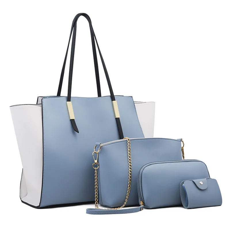 Maxy 4 Piece Set PU Leather Luxury Handbags Purses Women Bags Designer Female Shoulder Crossbody Bag Trend Ladies Messenger Bags